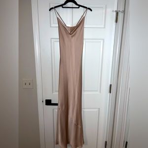 Show Me Your Mumu Maxi Slip Dress ~ Champagne Luxe Satin